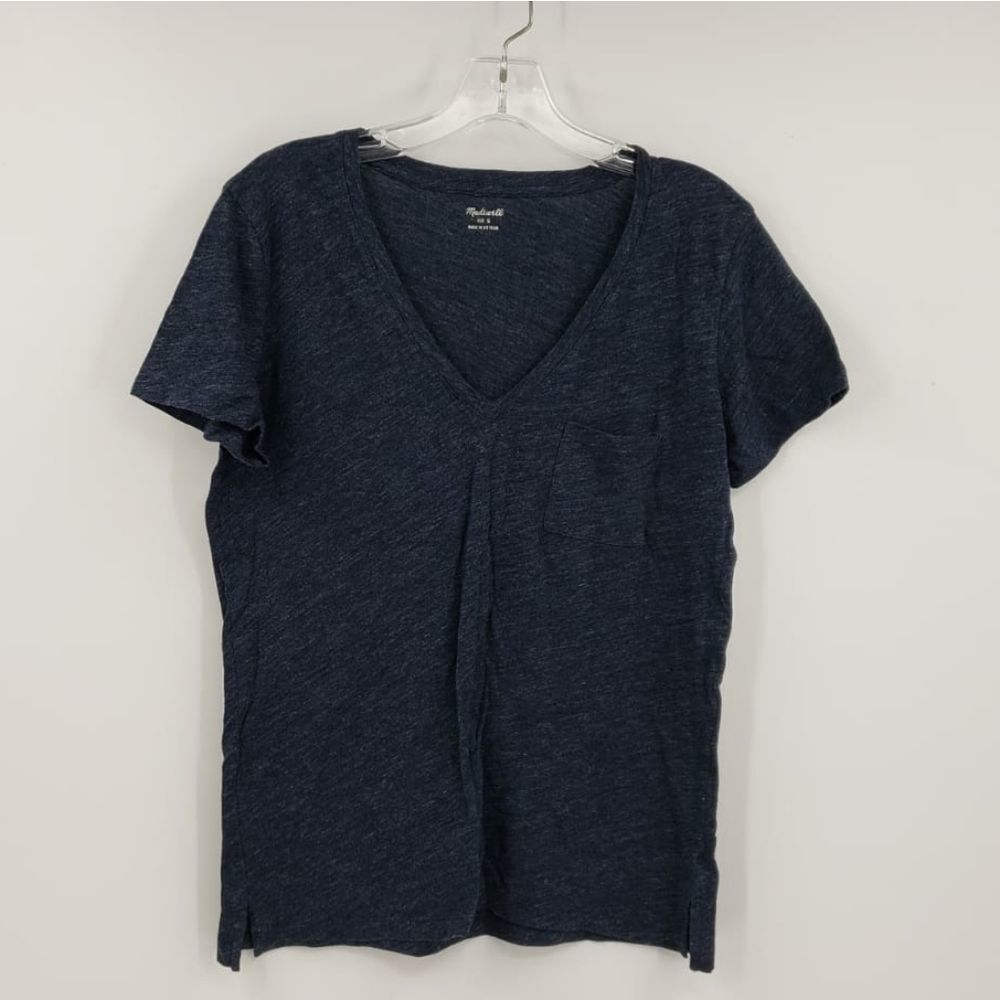 MADEWELL womens S gray V neck tee